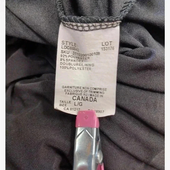 Le Chateau Sexy  One Sleeve Black Stretch Mini Dress Size Large - Picture 11 of 13